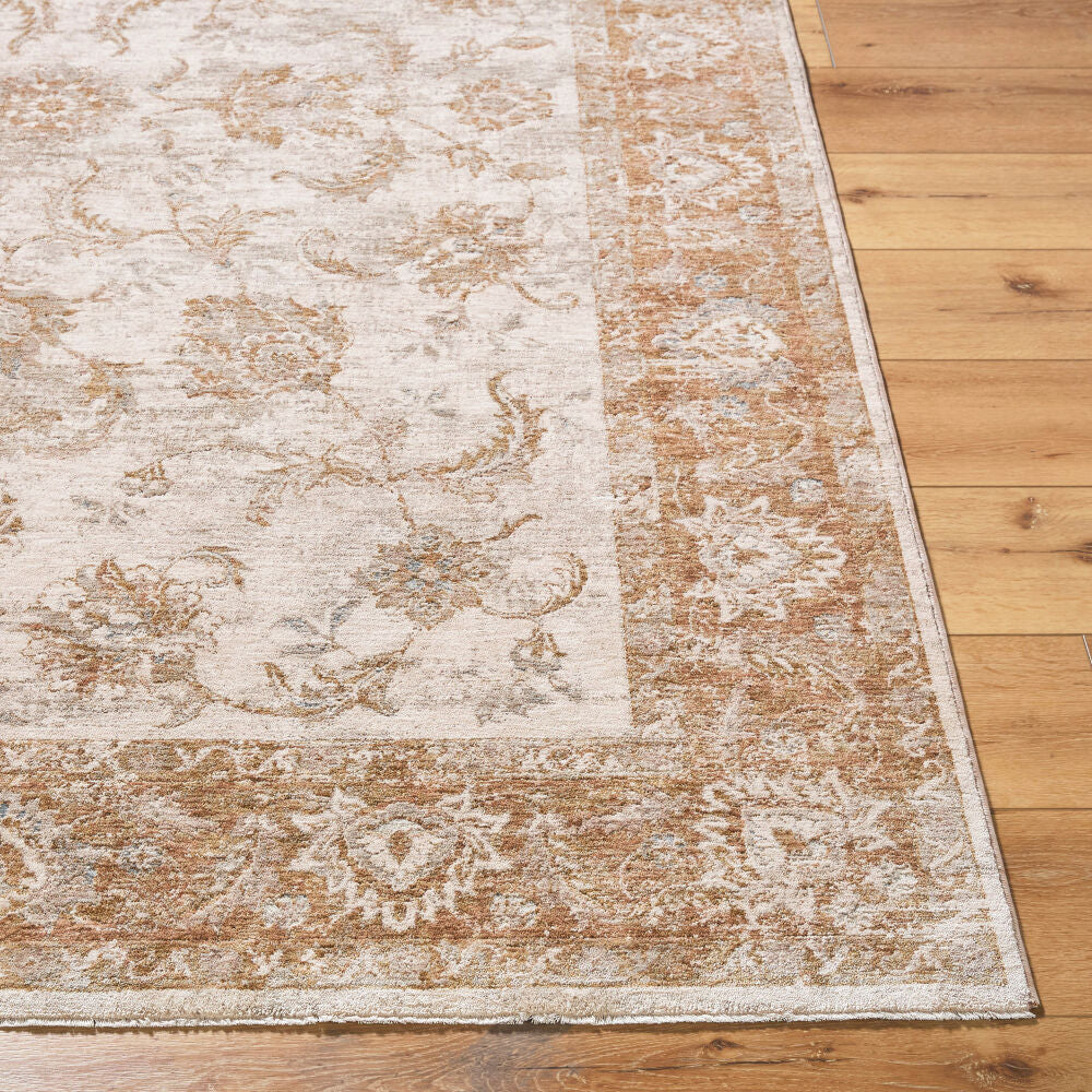 Da Vinci Blue/Tan Machine Woven Rug DVC-2302 - front