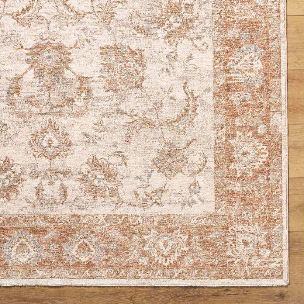 Da Vinci Blue/Tan Machine Woven Rug DVC-2302 - overhead