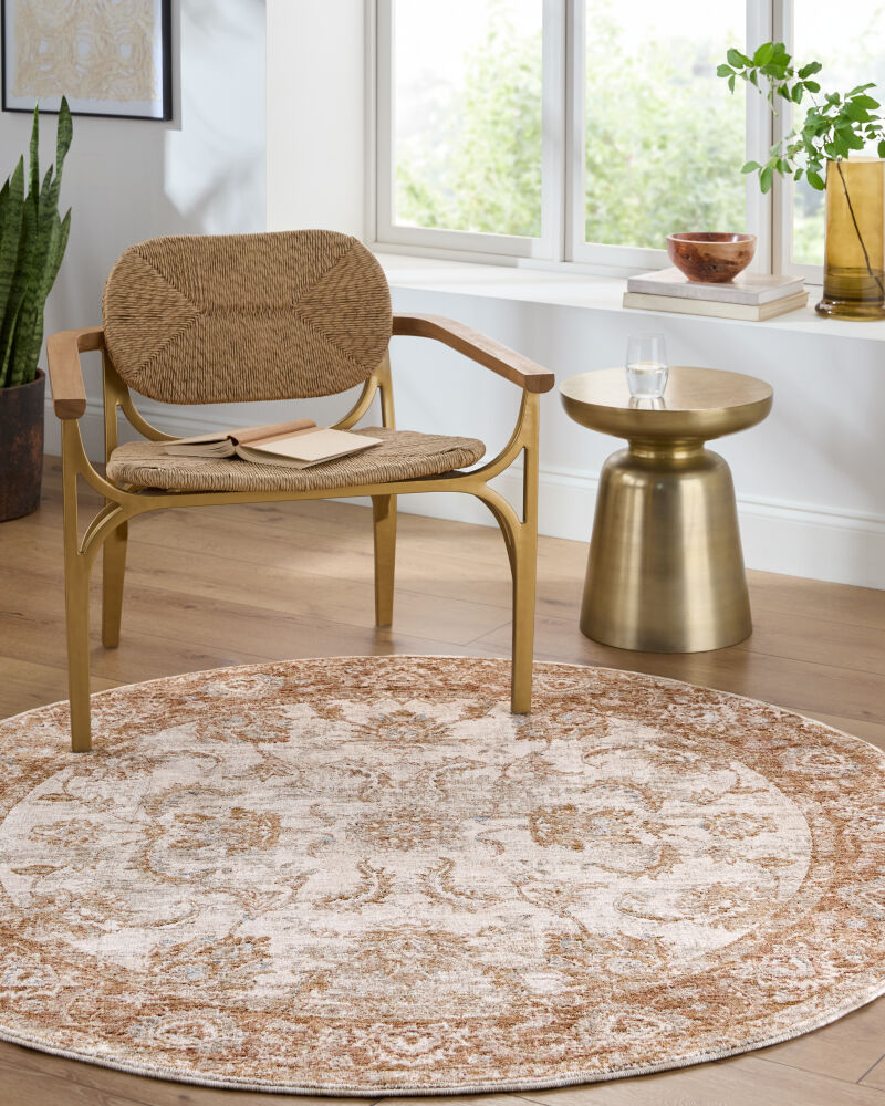 Da Vinci Blue/Tan Machine Woven Rug DVC-2302 - roomscene
