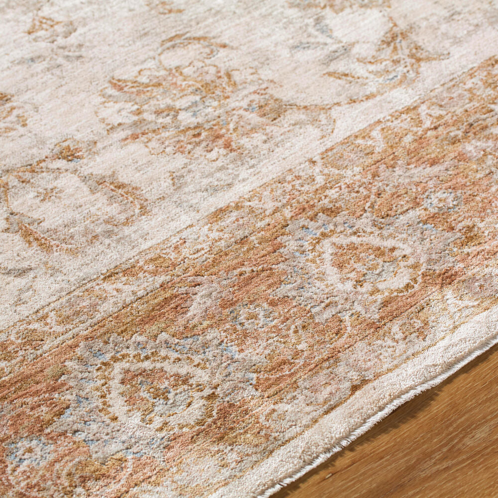 Da Vinci Blue/Tan Machine Woven Rug DVC-2302 - texture