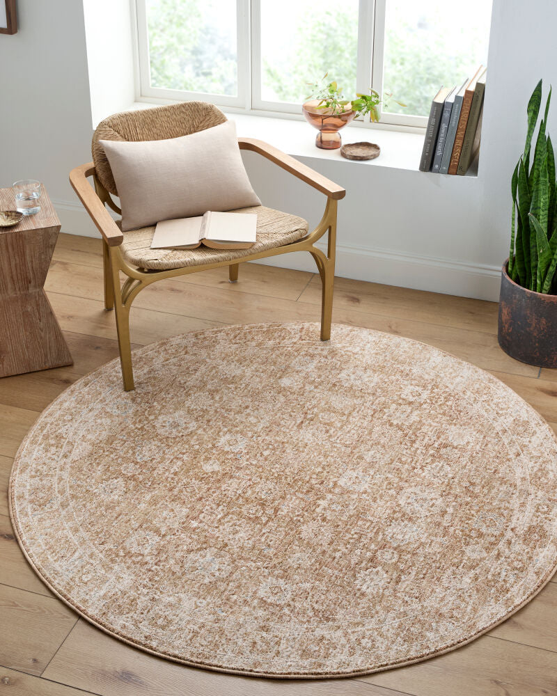 Da Vinci Blue/Tan Machine Woven Rug DVC-2305 - roomscene