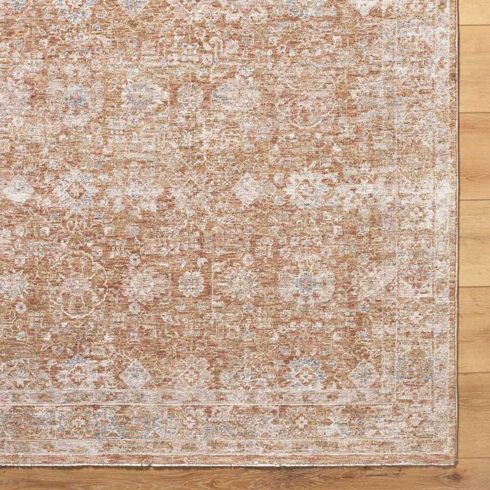 Da Vinci Blue/Tan Machine Woven Rug DVC-2305 - overhead