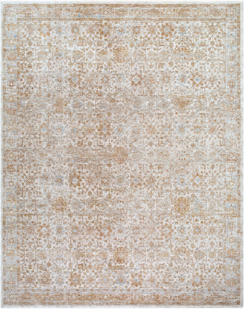 Da Vinci Blue/Tan Machine Woven Rug DVC-2306 - 2'7" x 10'
