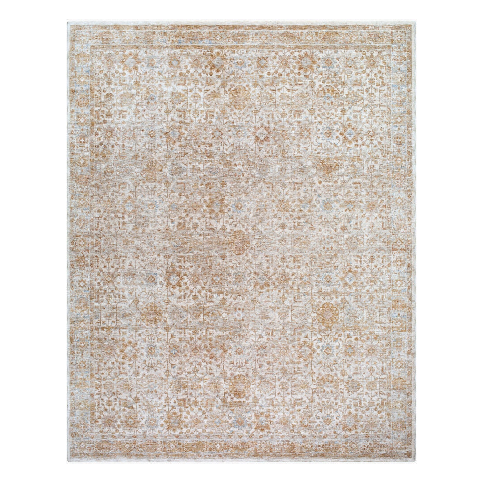 Da Vinci Blue/Tan Machine Woven Rug DVC-2306 - 2'7" x 10'