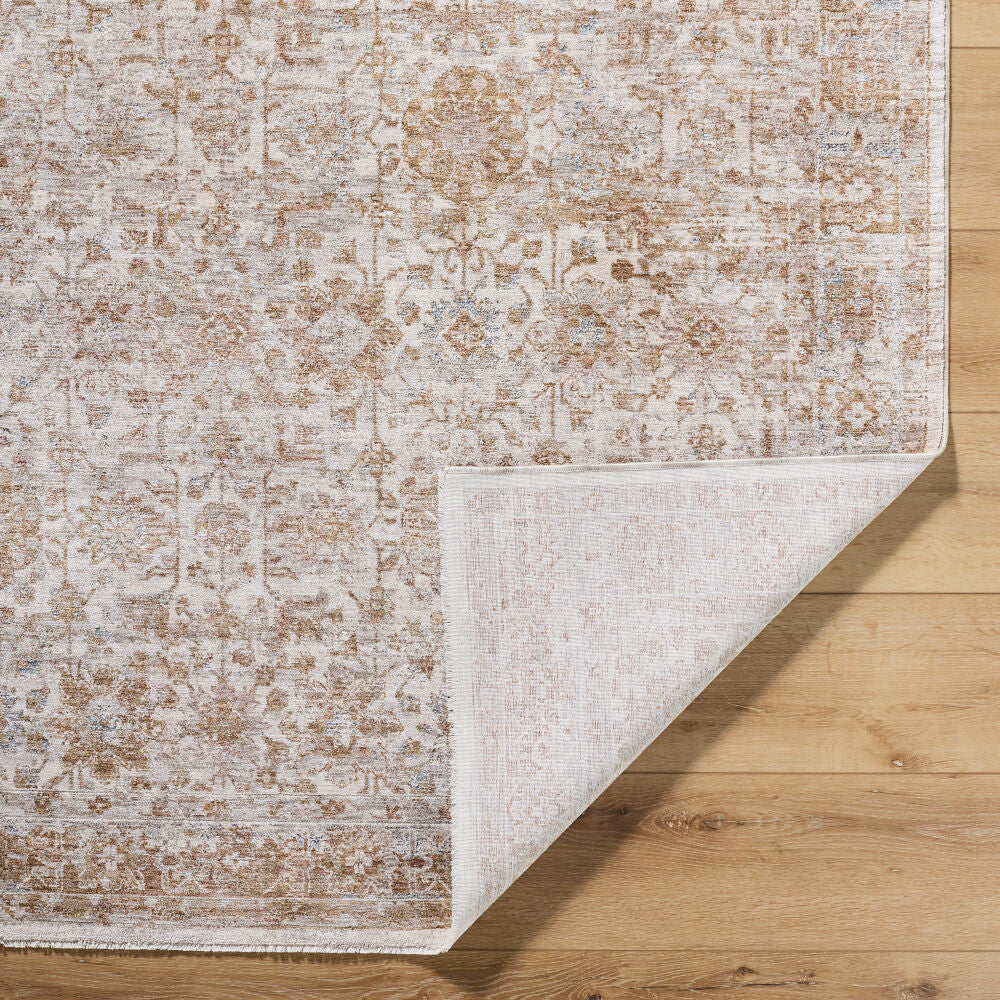 Da Vinci Blue/Tan Machine Woven Rug DVC-2306 - fold