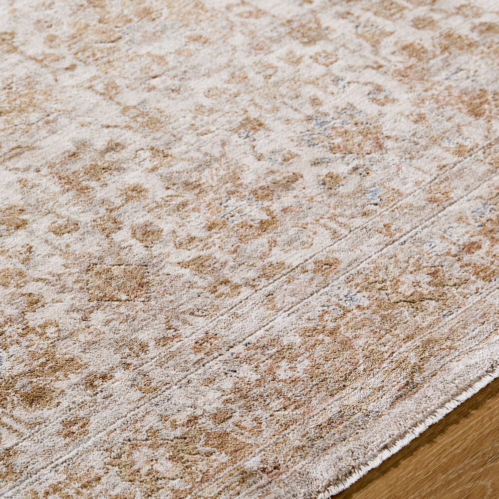 Da Vinci Blue/Tan Machine Woven Rug DVC-2306 - texture