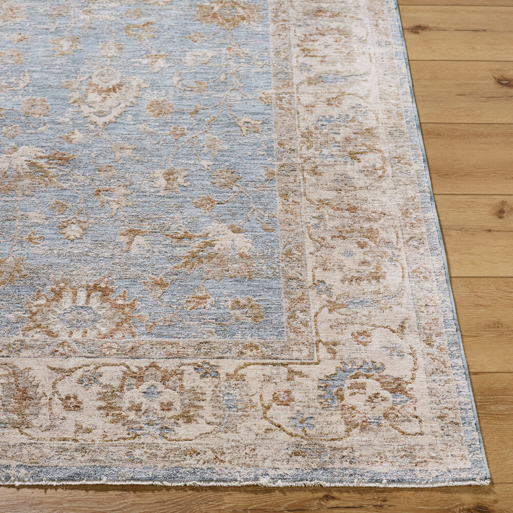 Da Vinci Blue/Tan Machine Woven Rug DVC-2307 - front