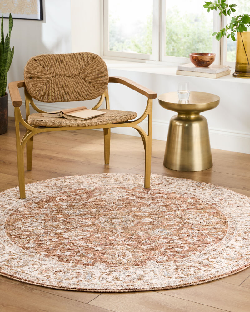 Da Vinci Blue/Tan Machine Woven Rug DVC-2308 - roomscene