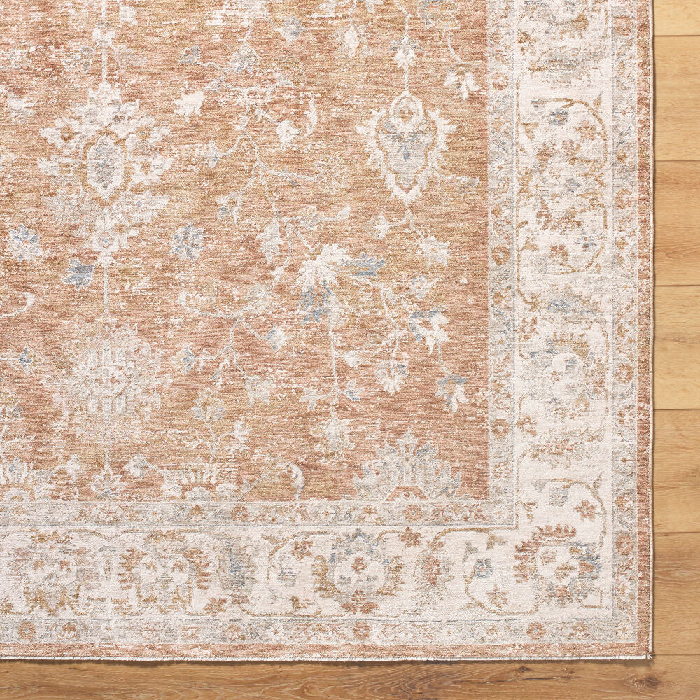 Da Vinci Blue/Tan Machine Woven Rug DVC-2308 - overhead