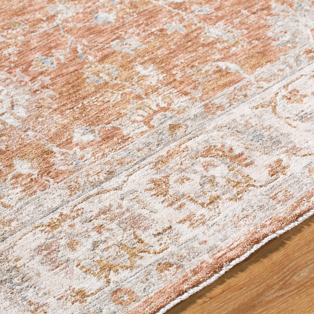 Da Vinci Blue/Tan Machine Woven Rug DVC-2308 - texture