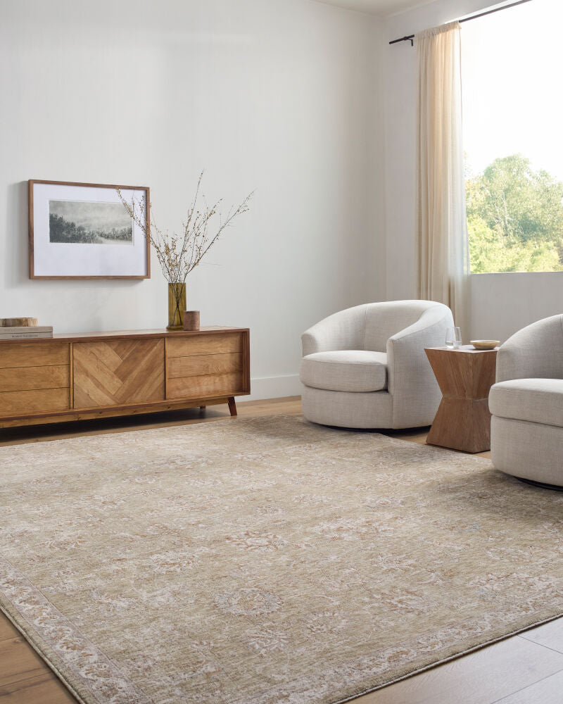 Da Vinci Blue/Tan Machine Woven Rug DVC-2309 - roomscene