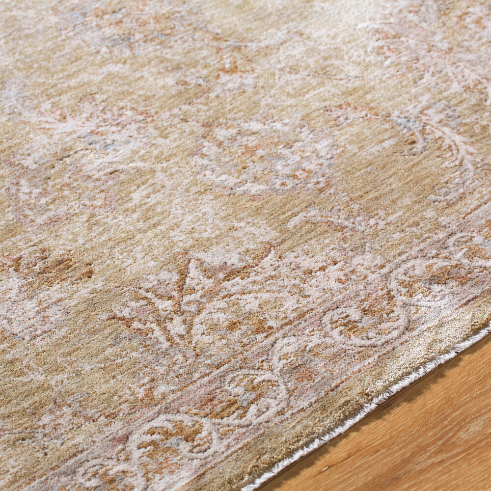 Da Vinci Blue/Tan Machine Woven Rug DVC-2309 - texture