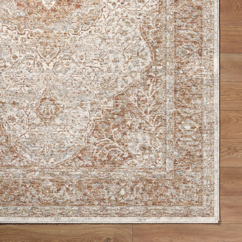 Da Vinci Dusty Sage/Tan Machine Woven Rug DVC-2315 - overhead