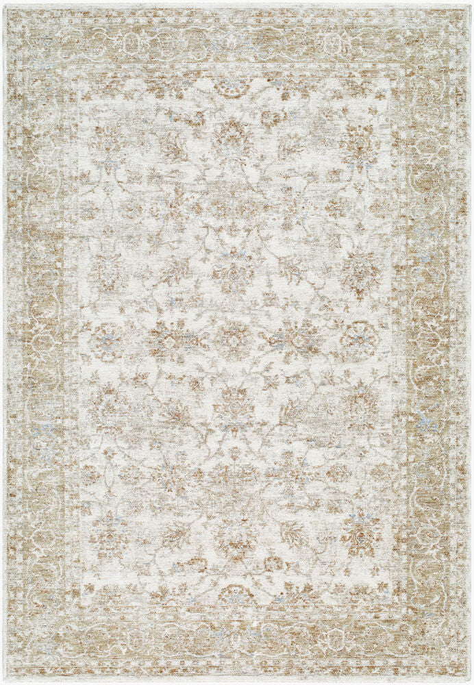 Da Vinci Dusty Sage/Tan Machine Woven Rug DVC-2316 - 2'7" x 10'