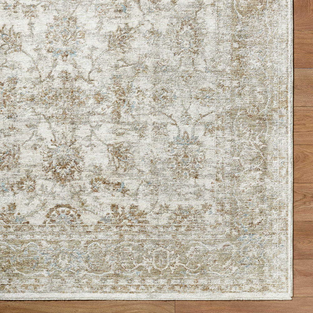 Da Vinci Dusty Sage/Tan Machine Woven Rug DVC-2316 - overhead