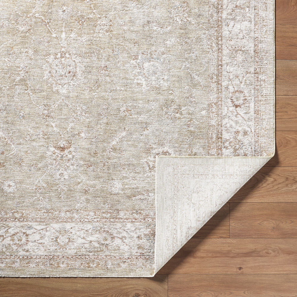 Da Vinci Dusty Sage/Tan Machine Woven Rug DVC-2317 - fold