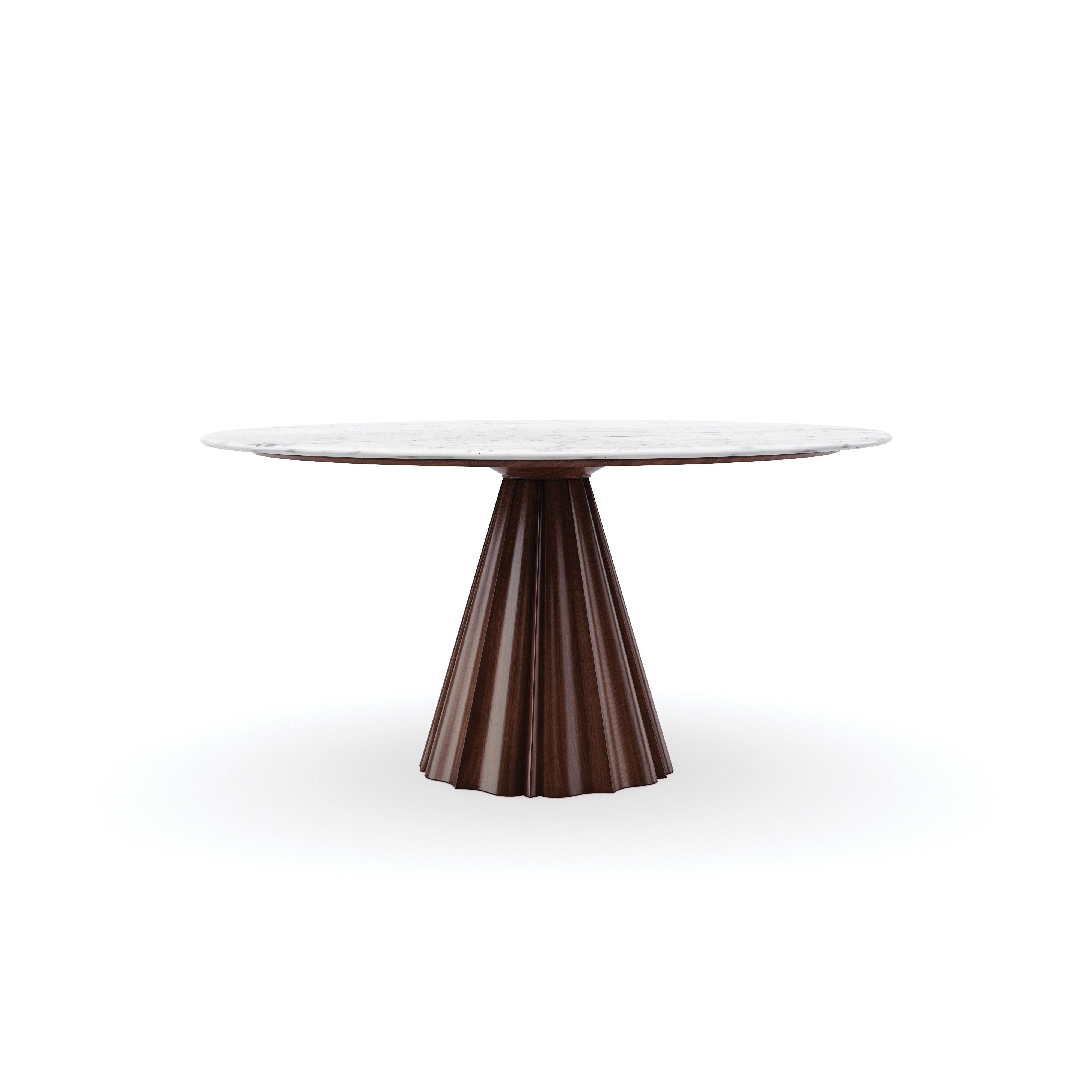All Natural Rich Walnut Dining Table 60" by Caracole