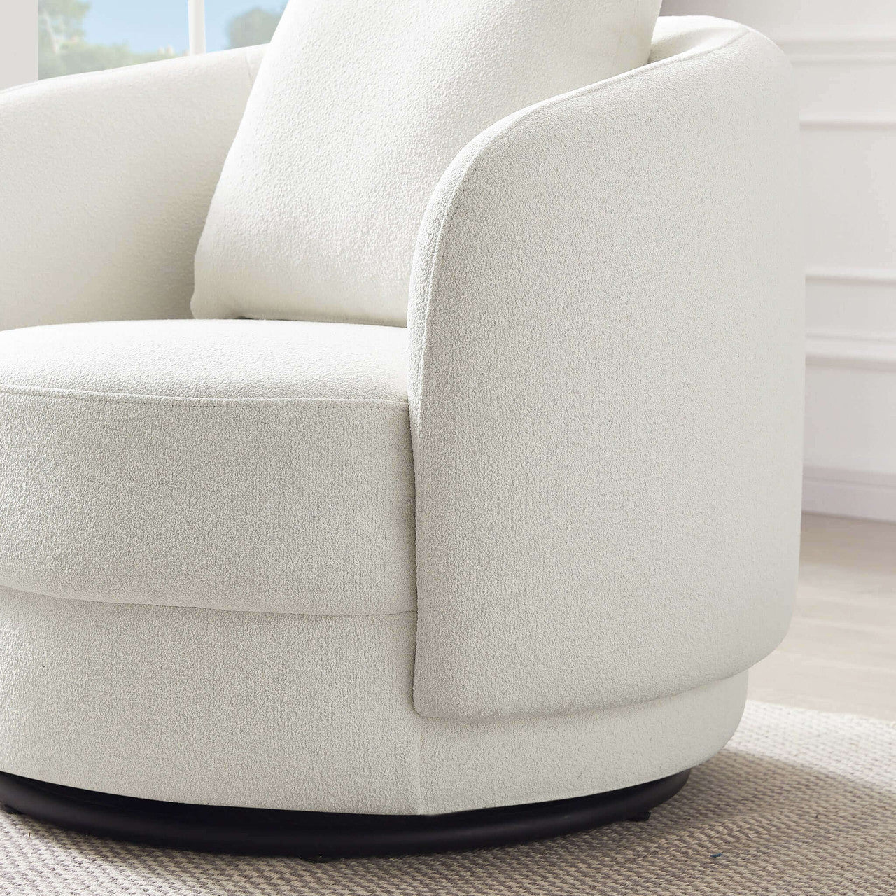Dylan Boucle Lounge Chair - Cream