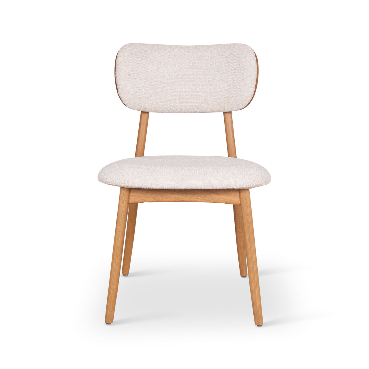 Modern Brazilian - Claudia Side Chair - Harvest Natural Upholstery - Damasco Frame