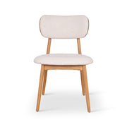 Modern Brazilian - Claudia Side Chair - Harvest Natural Upholstery - Damasco Frame