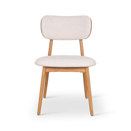 Modern Brazilian Claudia Side Chair Harvest Natural Upholstery - Damasco Frame