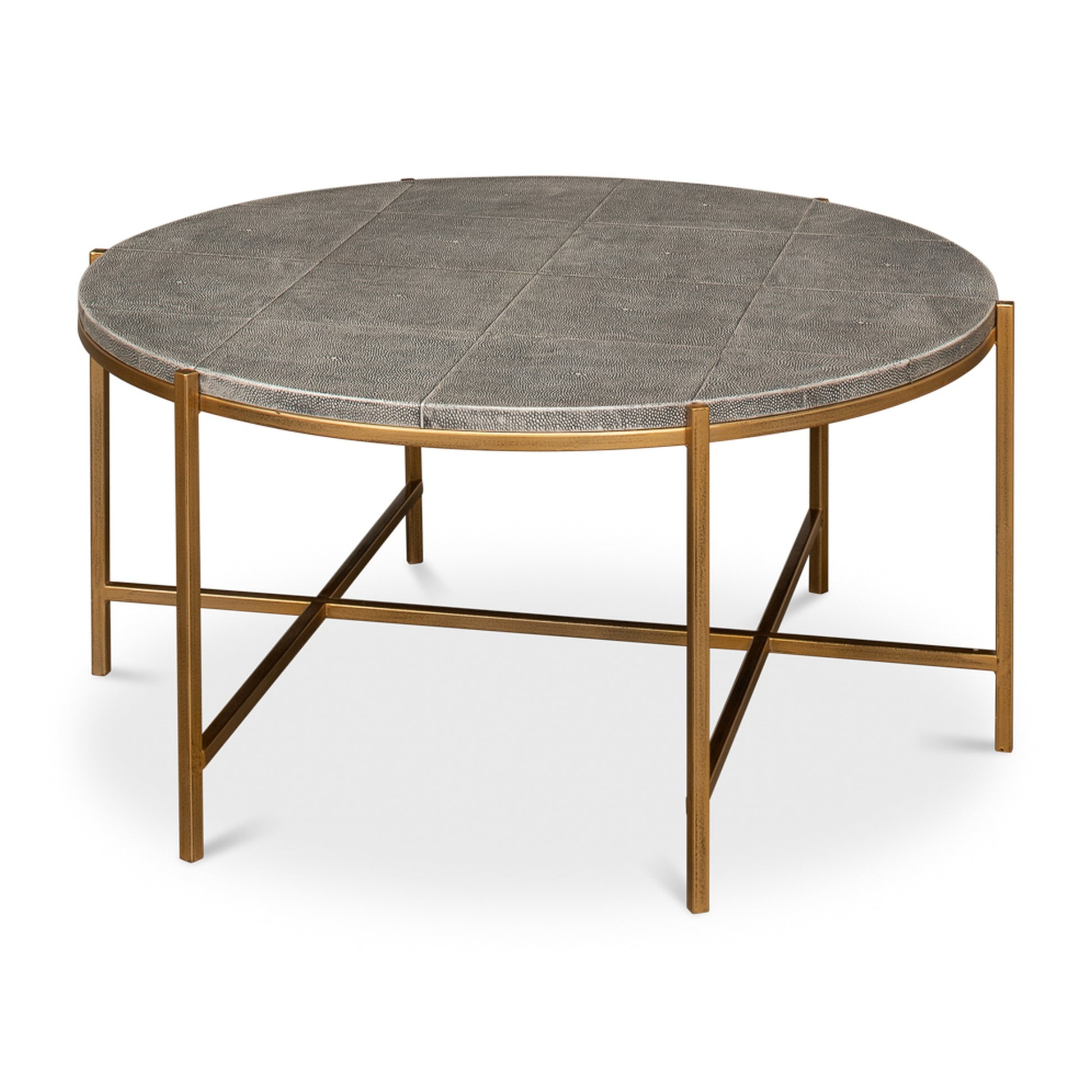 Grey Shagreen Coffee Table by Sarreid Ltd
