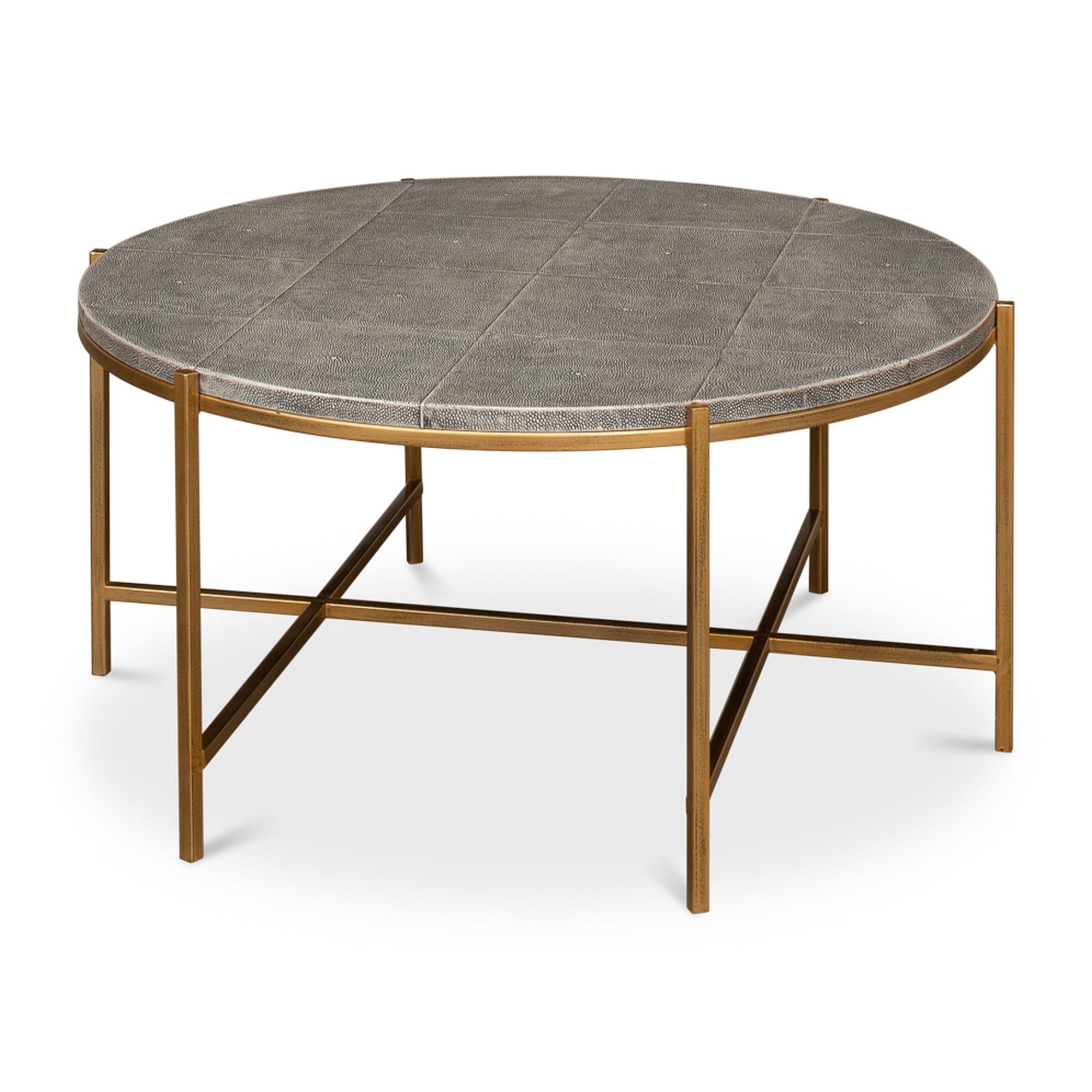 Grey Shagreen Coffee Table by Sarreid Ltd