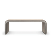 Traverse Silver Driftwood Bench 56" by Caracole