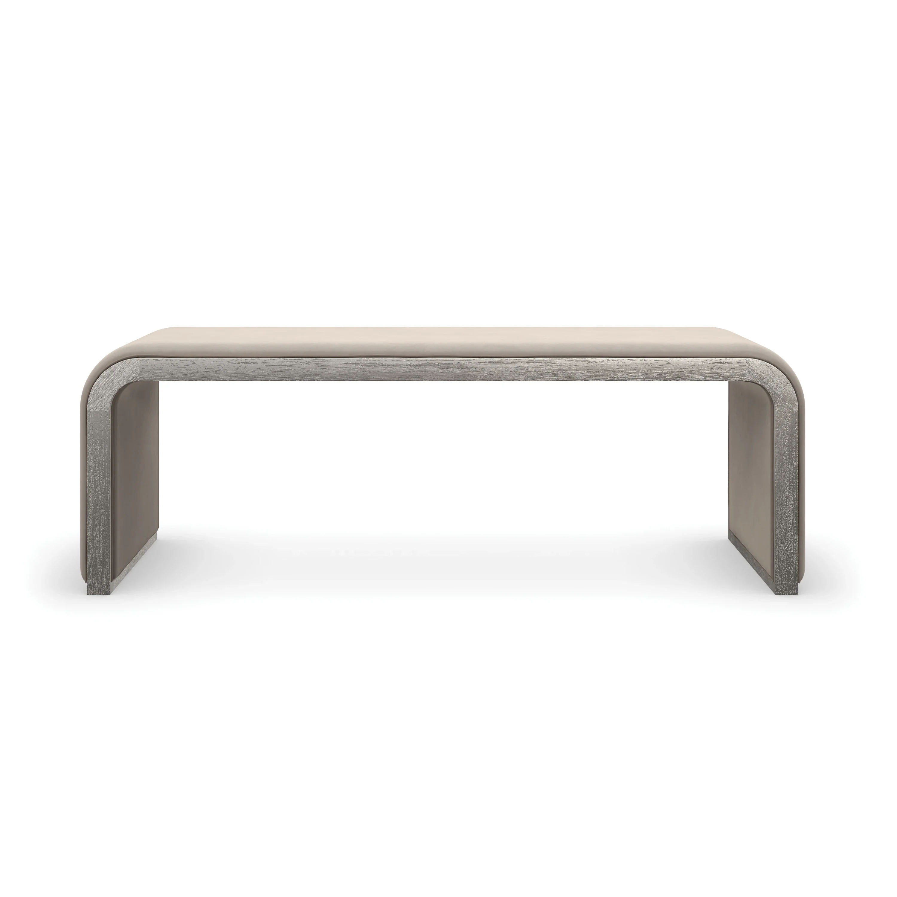 Traverse Silver Driftwood Bench 56" by Caracole