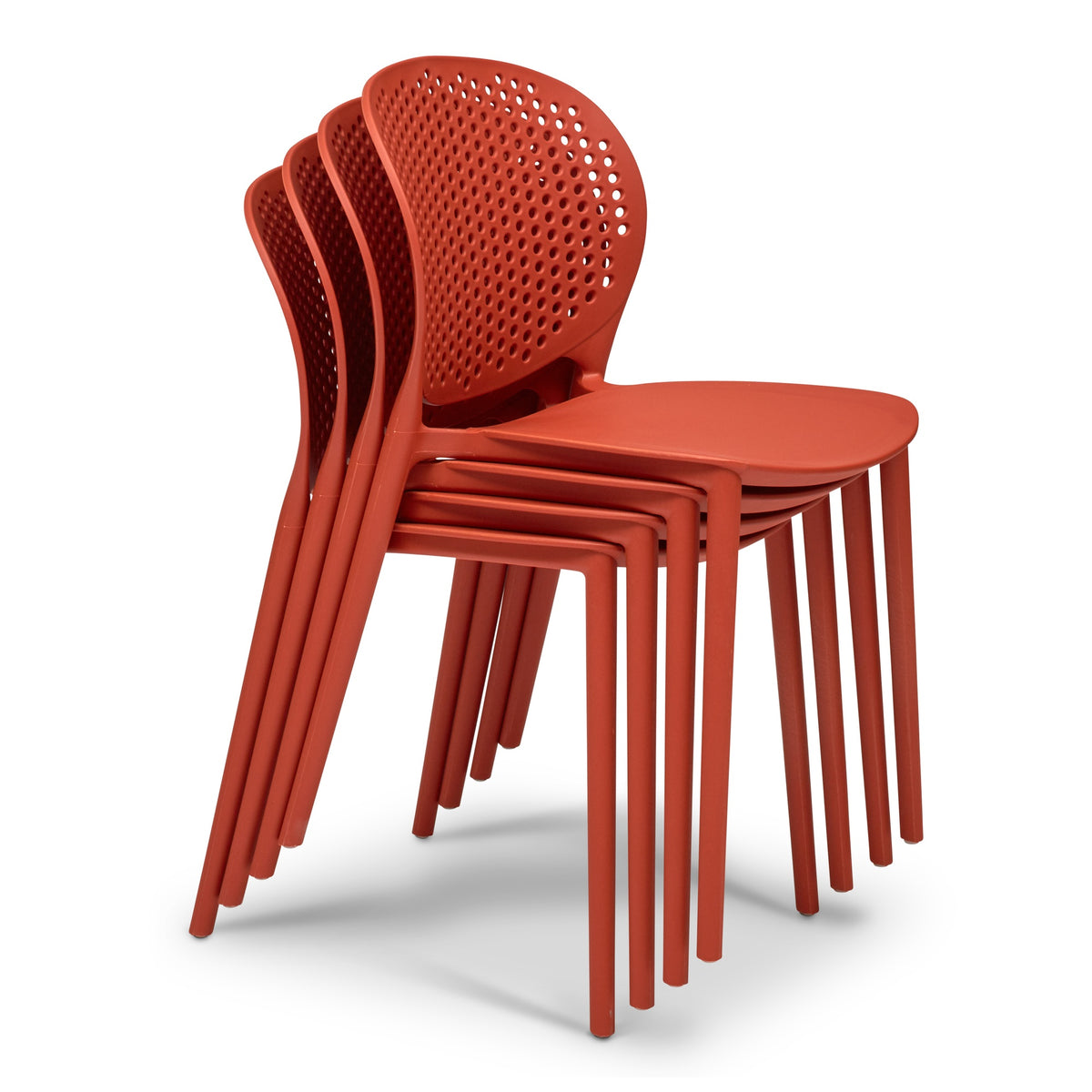 Metro Bailey Side Chair Set of 4 - Dark Orange Seat by Urbia - detail 5