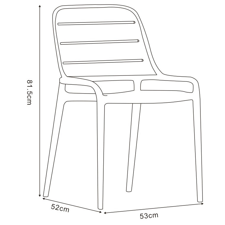 Jasper Outdoor Stacking Chair (Set of 4) - Ginger by Urbia - detail 9