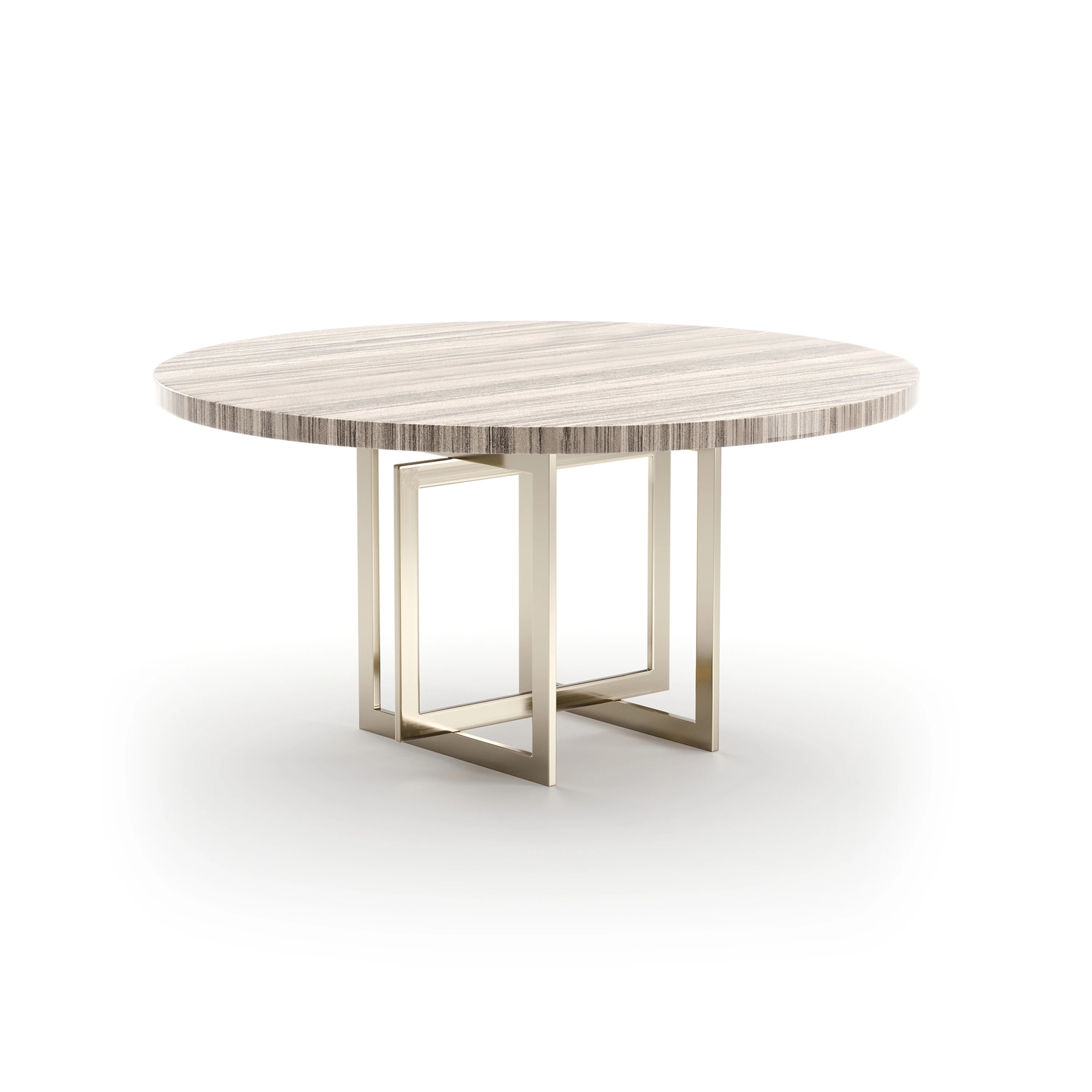 Wish You Were Here 60 Round Dining Table Light Whisper of Gold 60" by Caracole - view 4