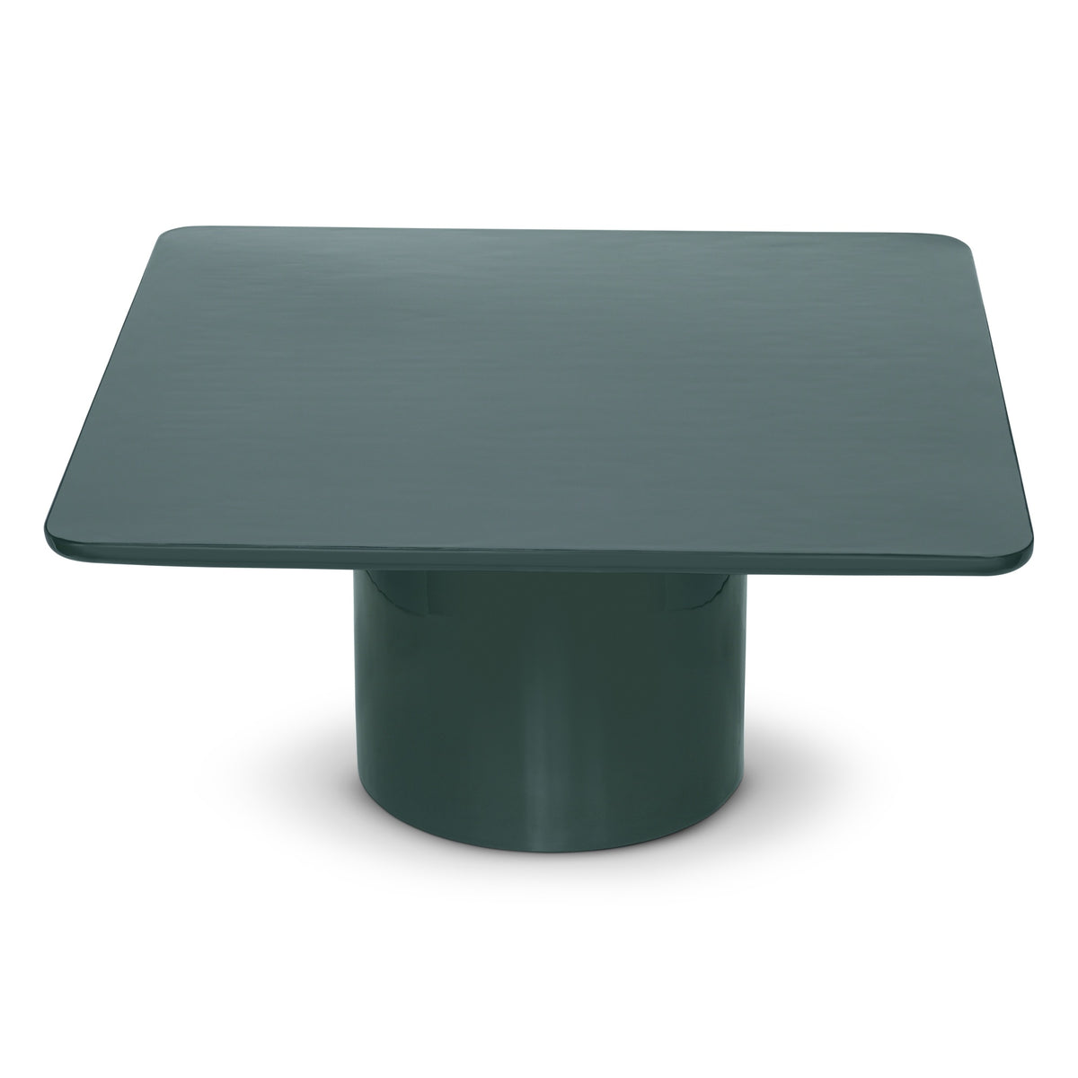 Alessia Short Enamel Coffee Table Obsidian Green, 14.25" by Urbia - detail 3