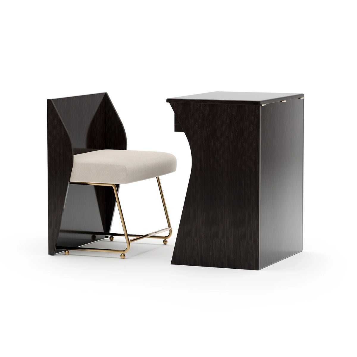 Kismet Vanity Champagne Gold Desk 24" by Caracole