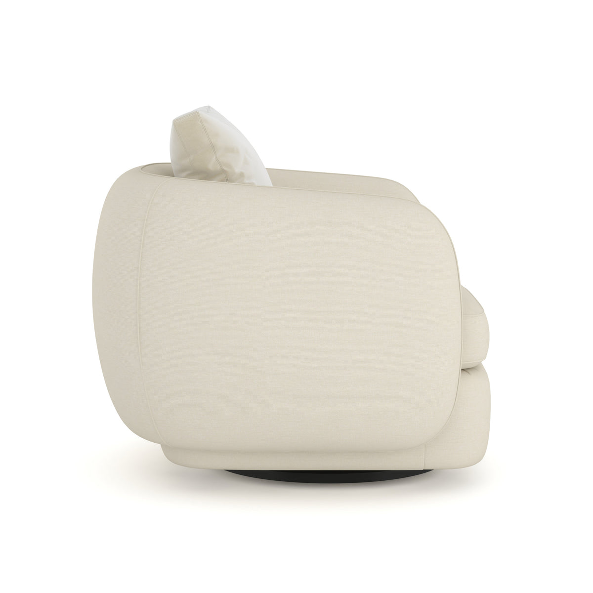 Lumi Swivel Chair Almost Black 32.75" by Caracole - view 4