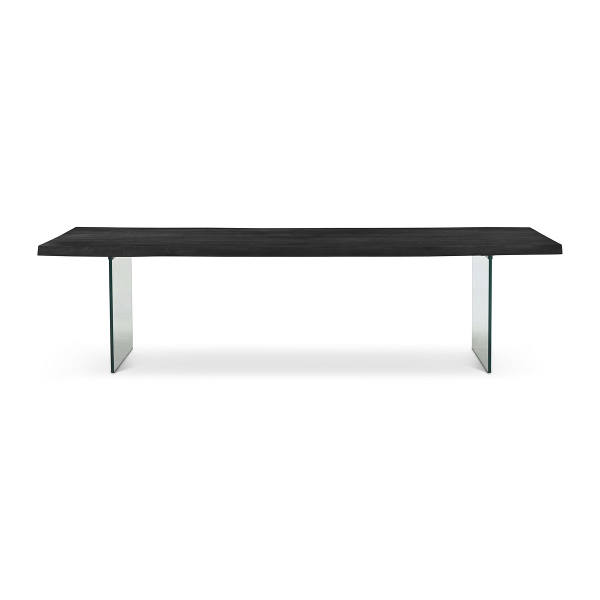 Brooks Dining Table Glass Base 40" x 116" Ebonized Top - Clear Glass Base by Urbia - product view