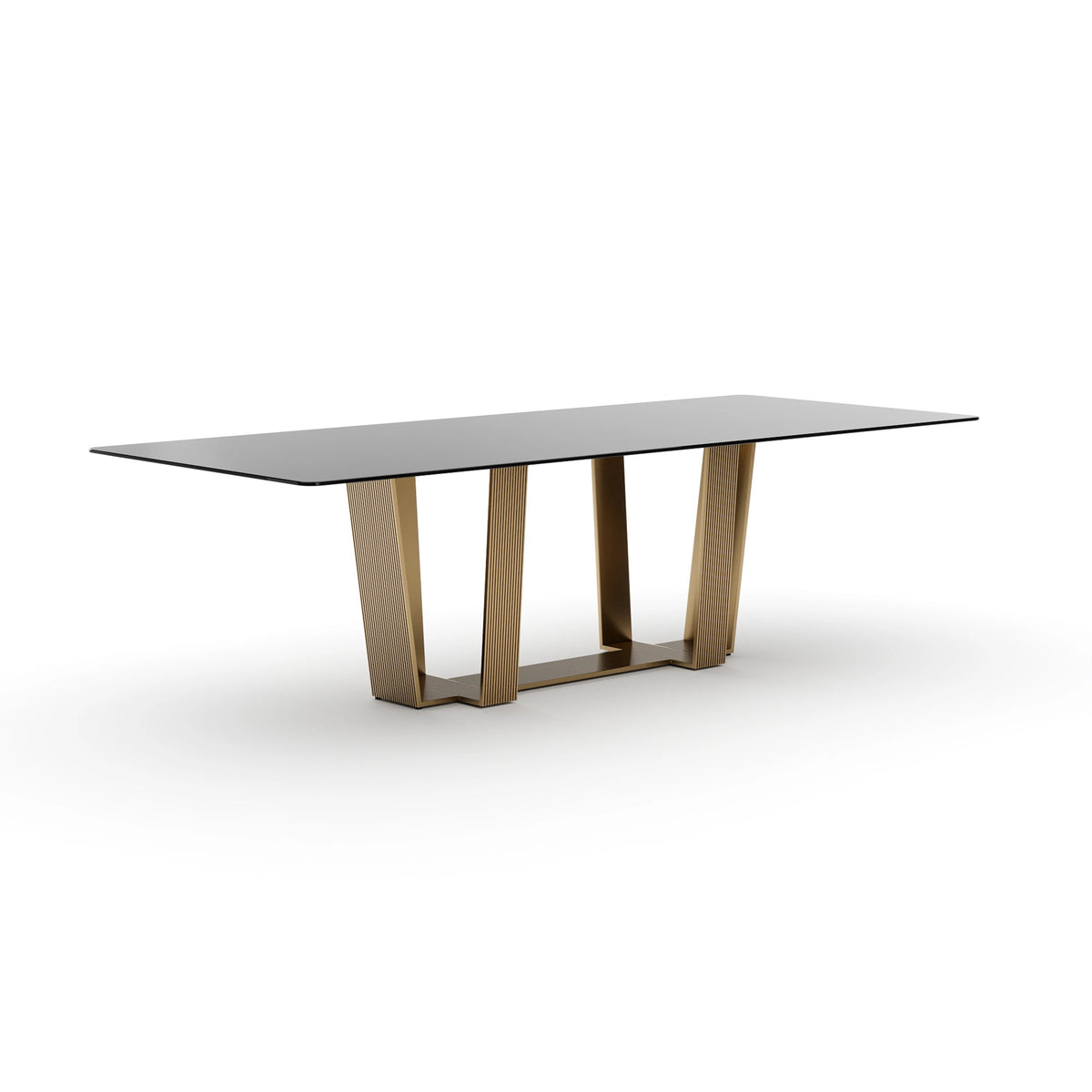 Counter Balance Dining Table Brushed Gold 108" by Caracole - view 3