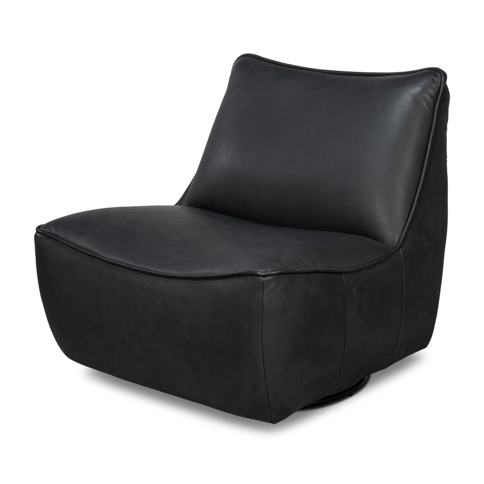 Kennett Swivel Chair,Santoni Black by Sarreid Ltd