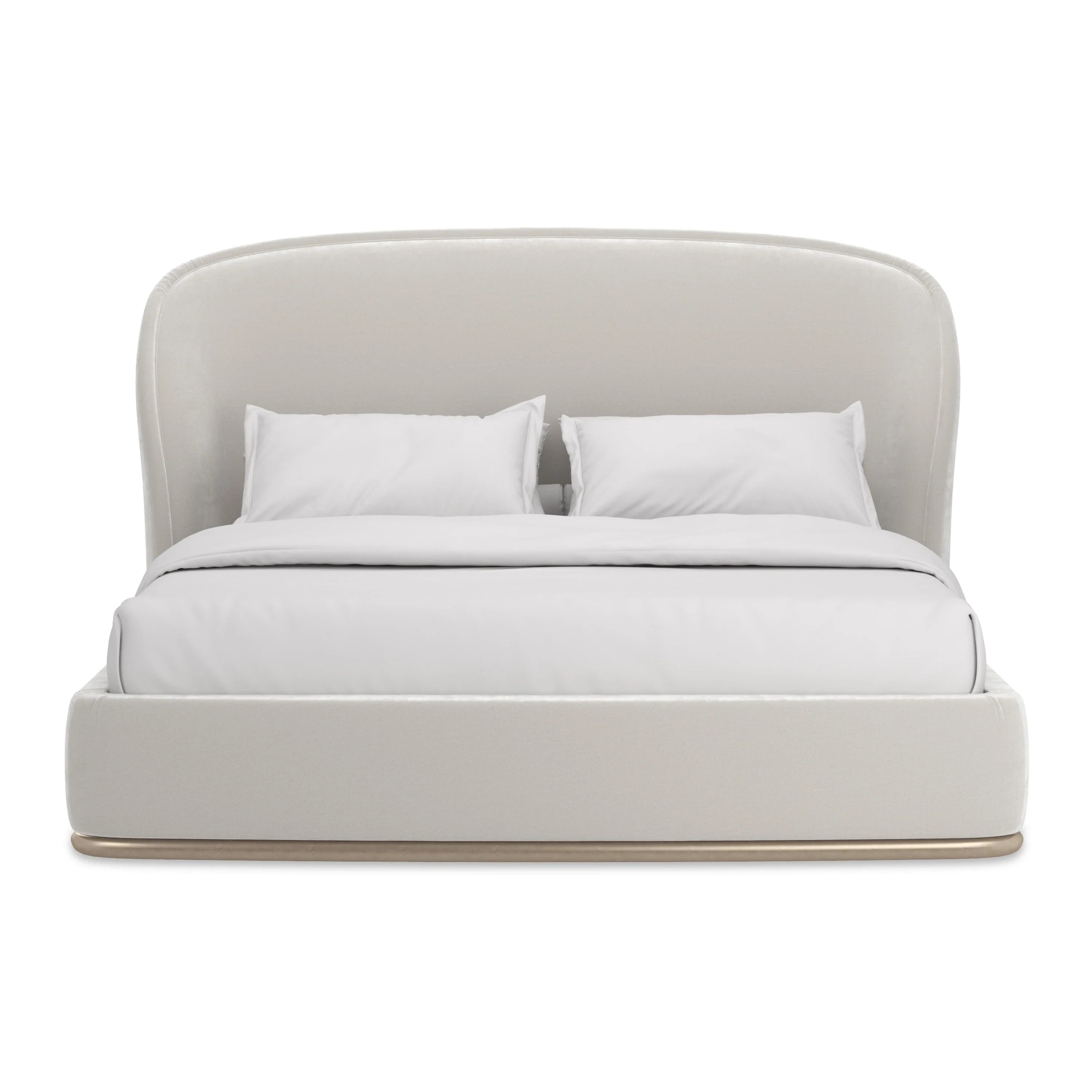 Opal Bed - Kg Soft Silver Paint 89" by Caracole