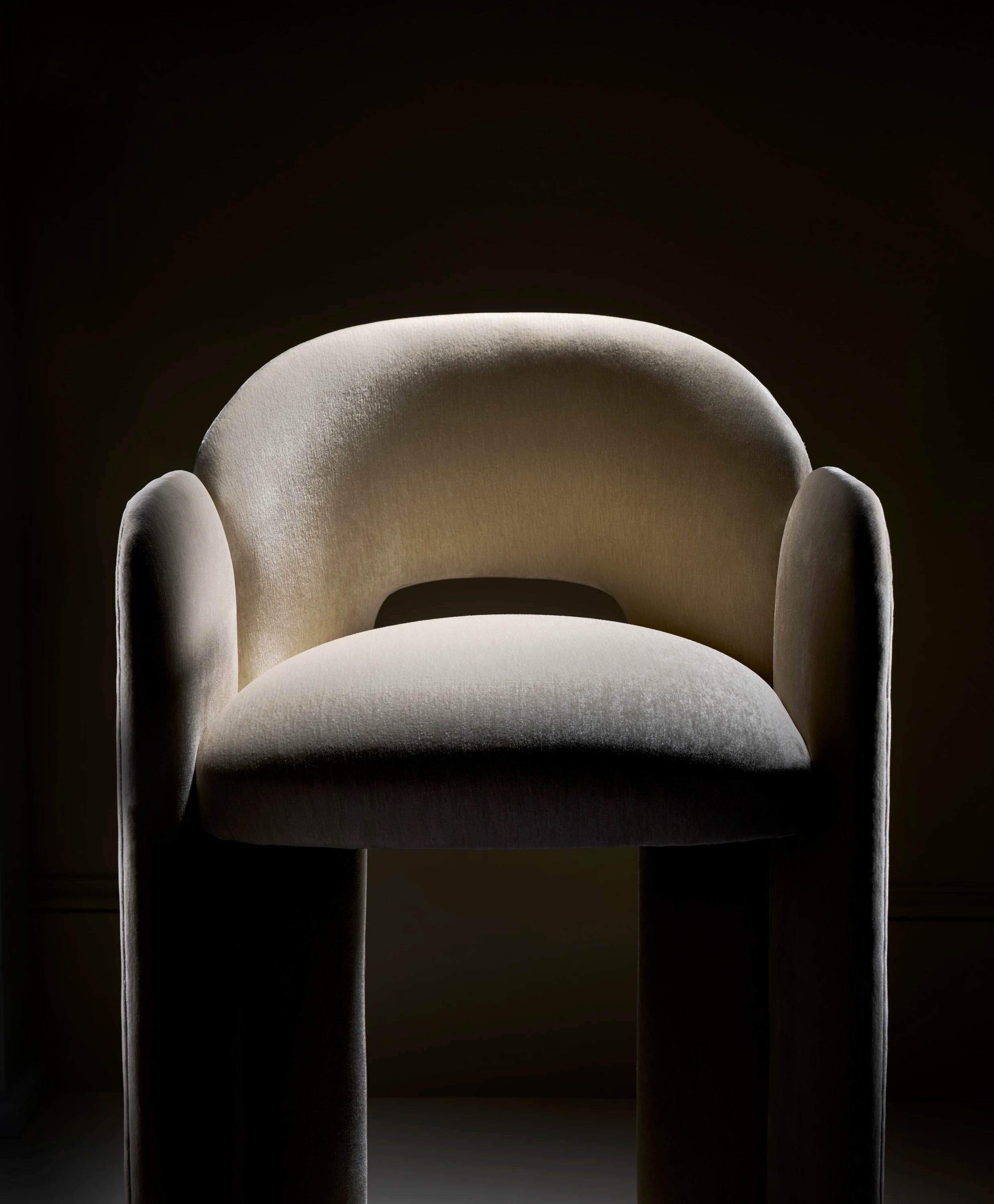 Overlap Bar Stool Ivory Whisper of Gold 23.50" by Caracole - view 3