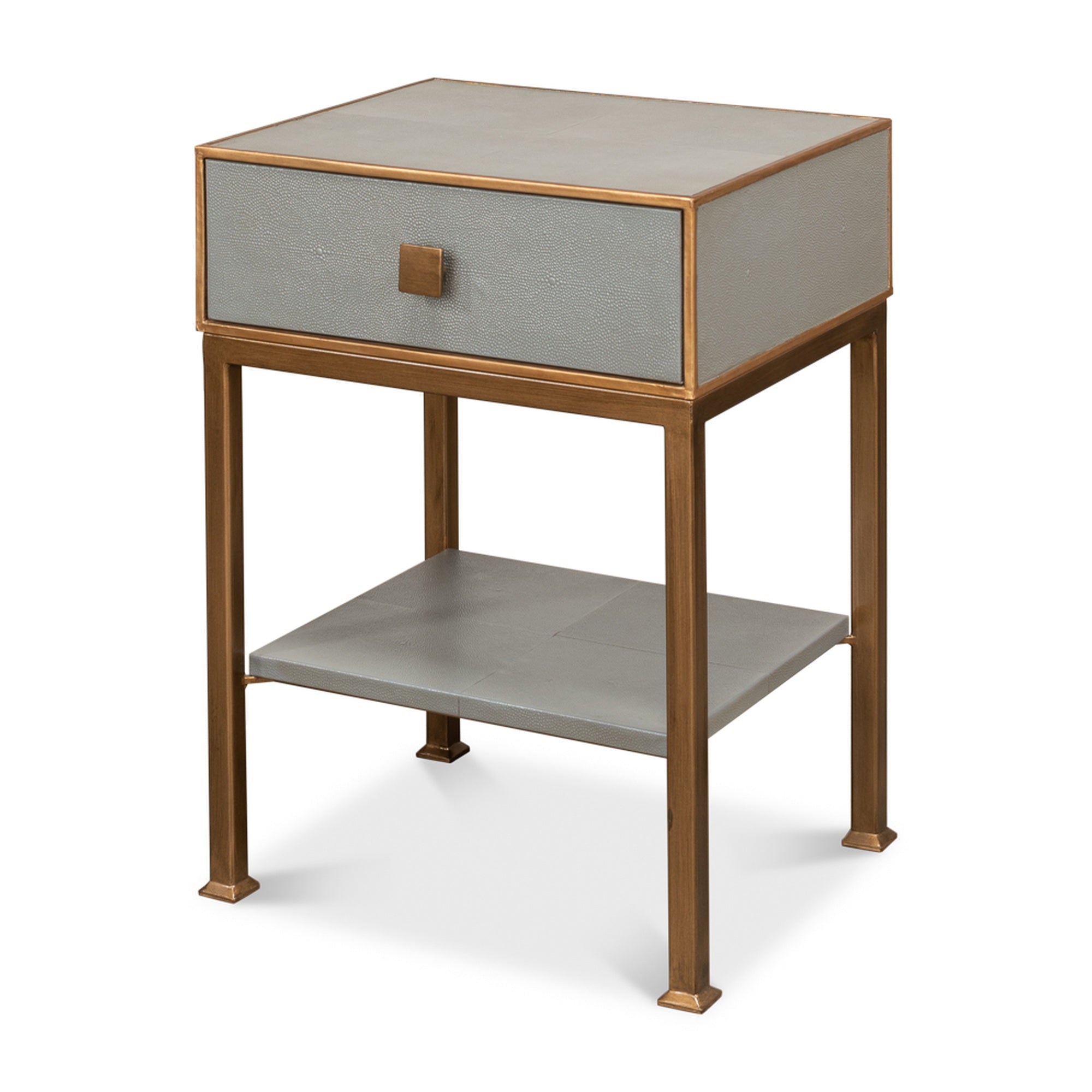 Gillian One Drawer Nightstand, Storm Gry by Sarreid Ltd