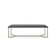 Slim Line Champagne Gold Bench 59" by Caracole