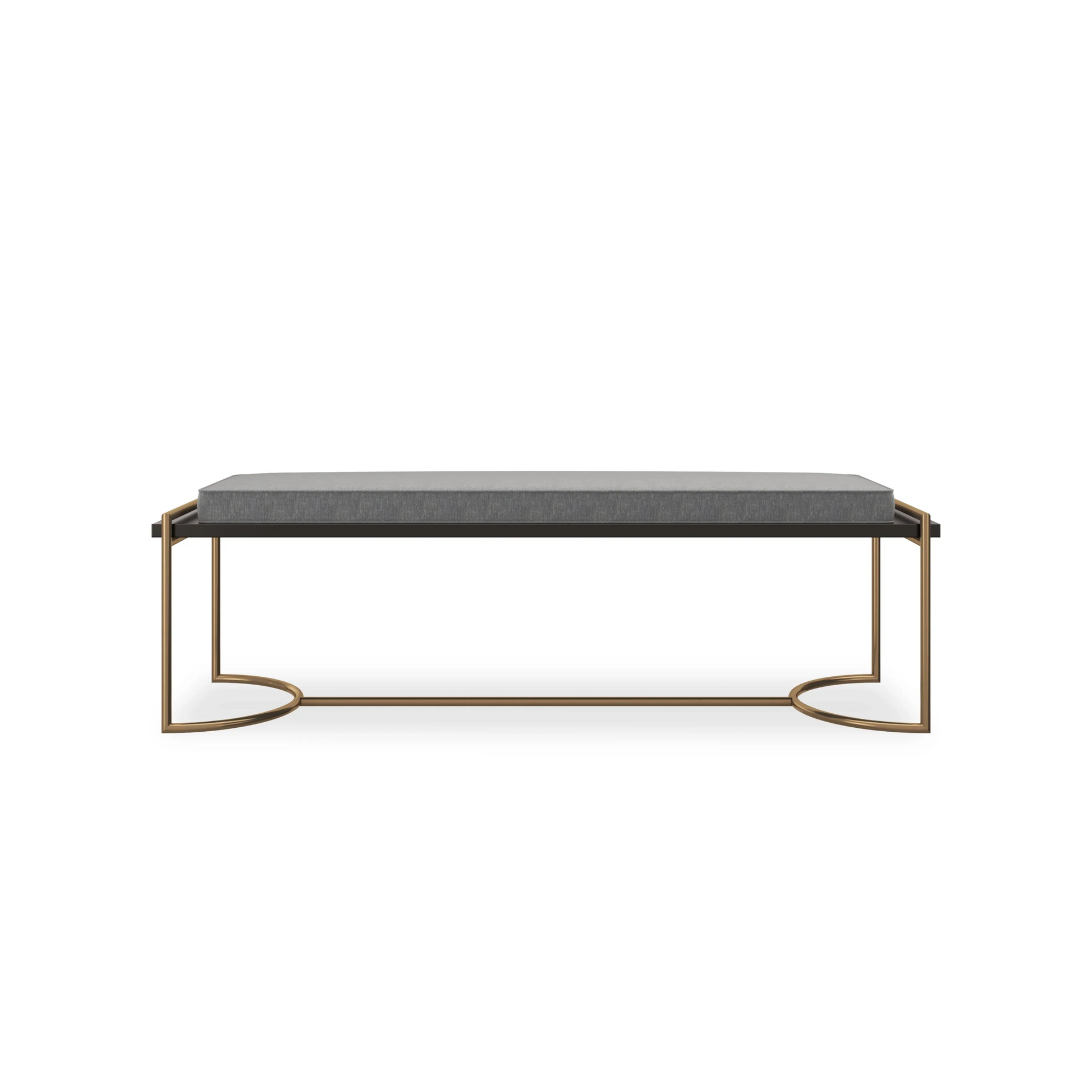 Slim Line Champagne Gold Bench 59" by Caracole