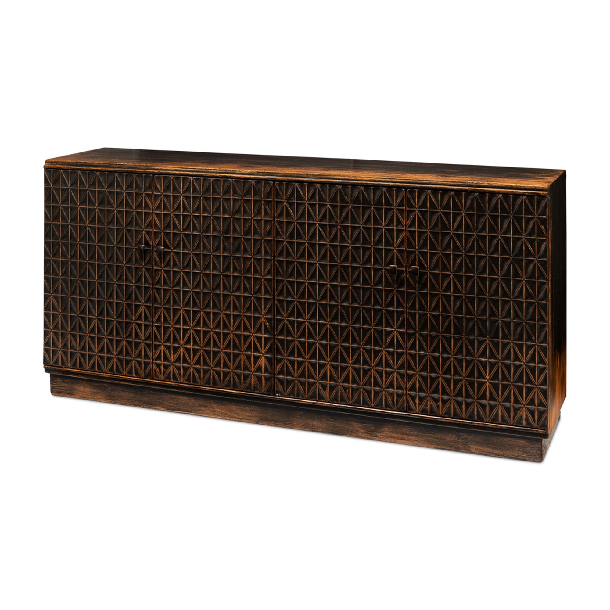 Scrubboard Front Sideboard, Ebony by Sarreid Ltd