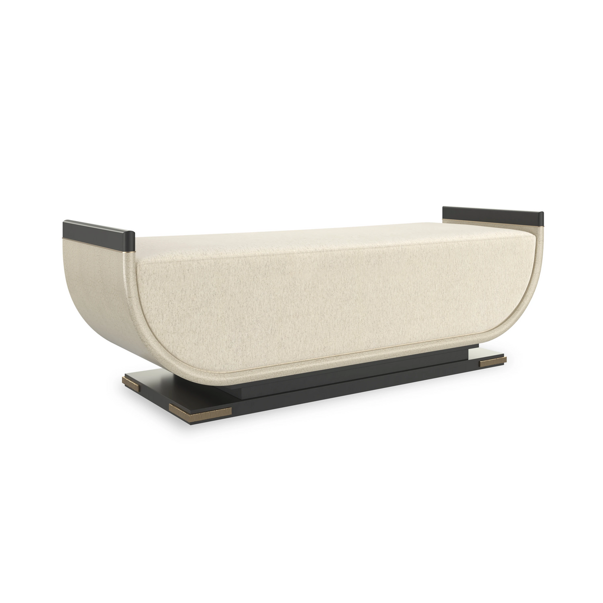 Crete Brushed Gold Paint Bench 60" by Caracole - view 2