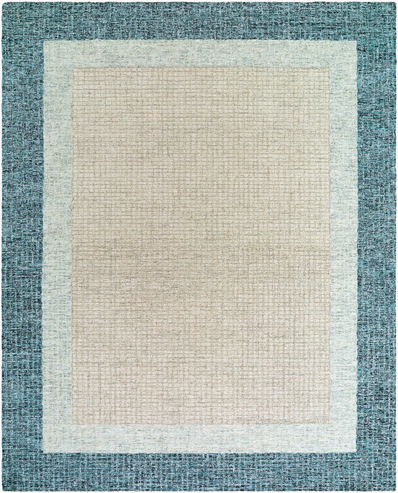 Elena Cream/Teal Handmade Rug EAE-2300 - 2'6" x 10'