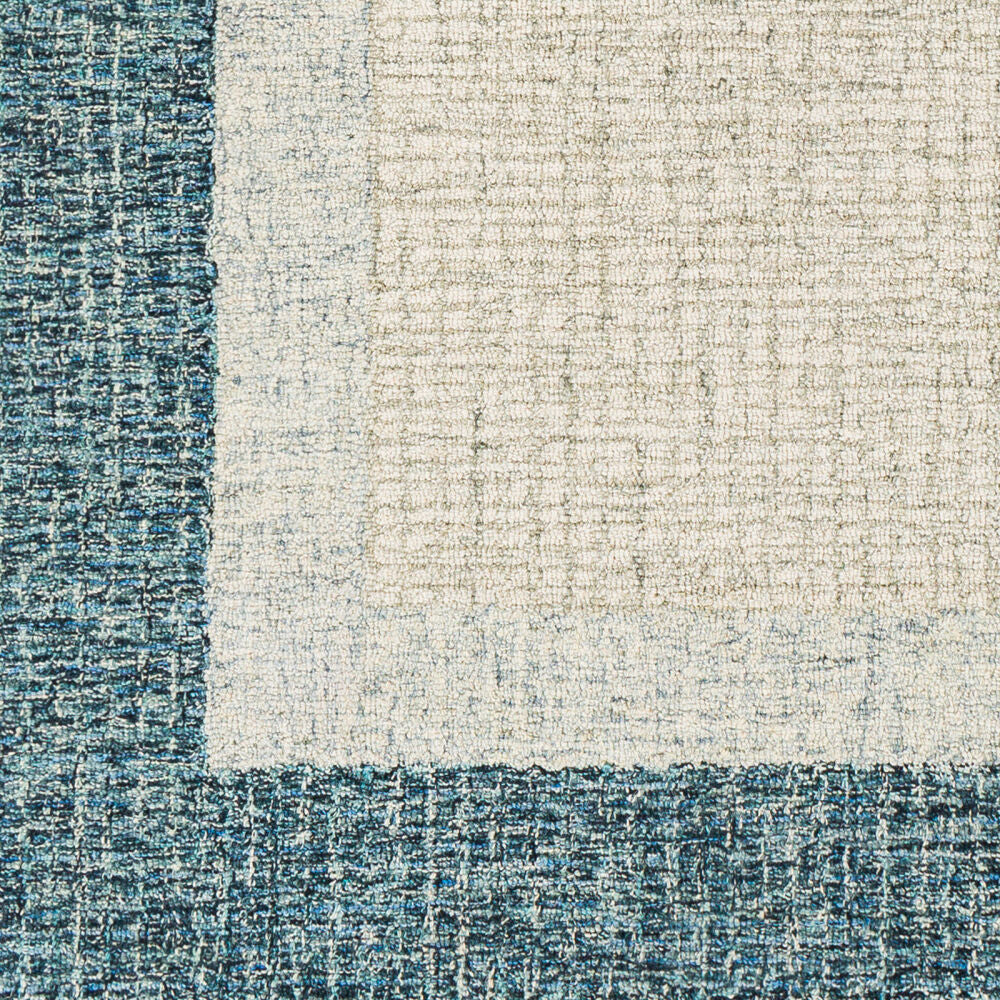 Elena Cream/Teal Handmade Rug EAE-2300 - swatch