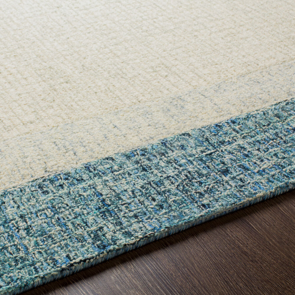 Elena Cream/Teal Handmade Rug EAE-2300 - texture