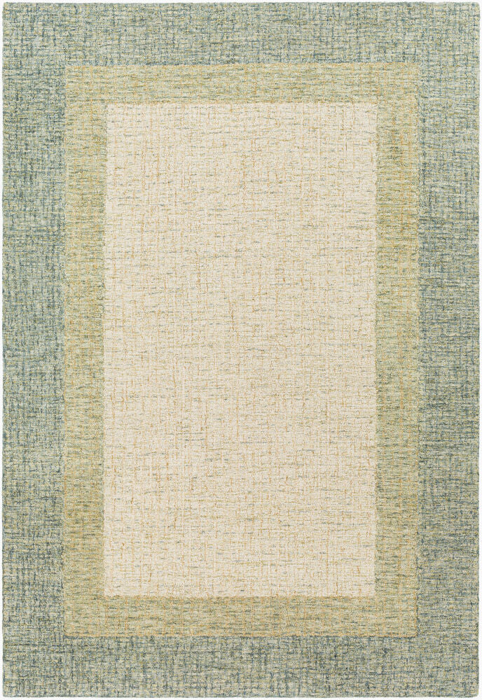 Elena Cream/Light Olive Handmade Rug - 2'6" x 10'