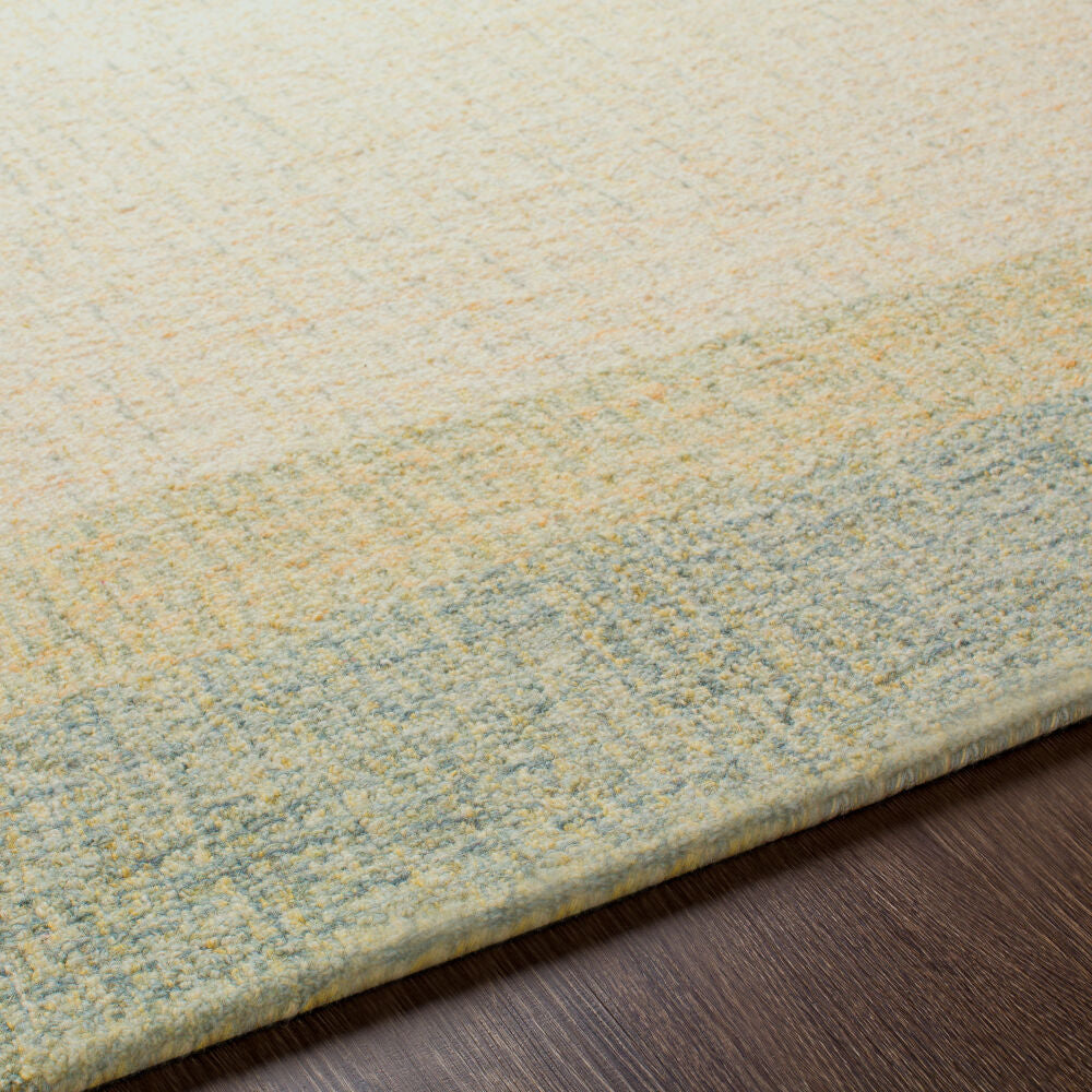 Elena Cream/Light Olive Handmade Rug - texture